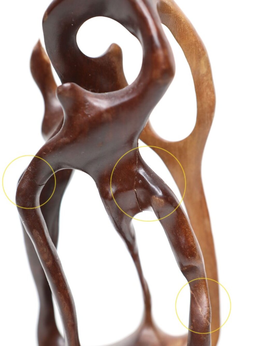 Vintage Mid-Century Modern Abstract Wood Sculpture - Biomorphic Carving - Picture 8 of 14